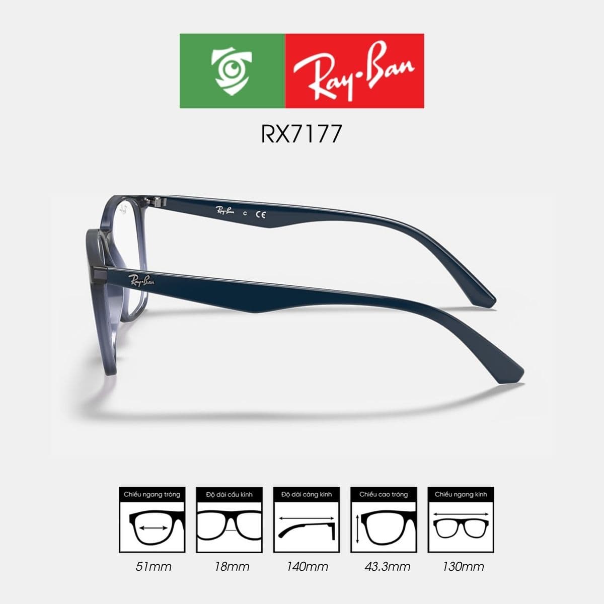Gọng kính RAYBAN RX7177 - Ảnh 8