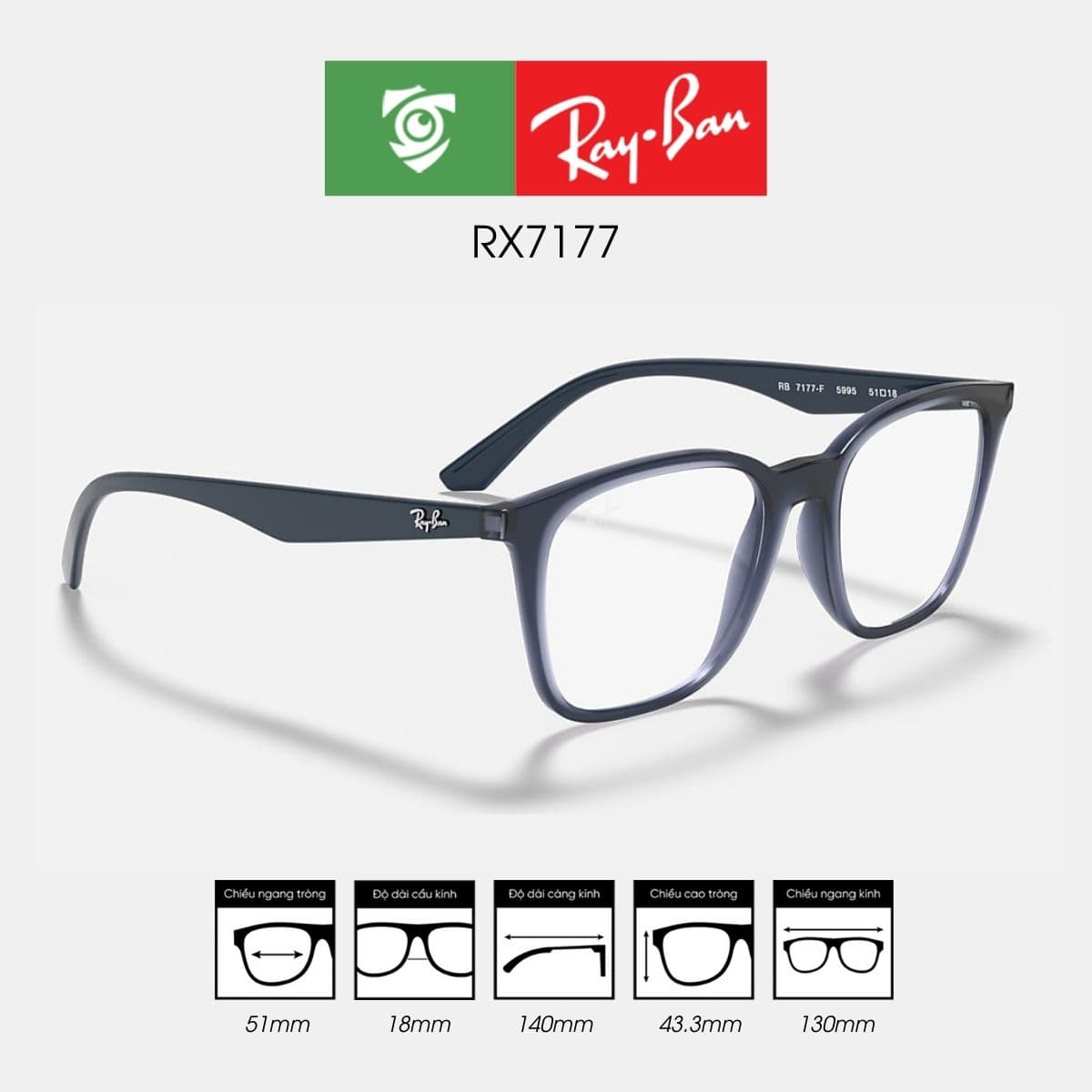 Gọng kính RAYBAN RX7177 - Ảnh 10