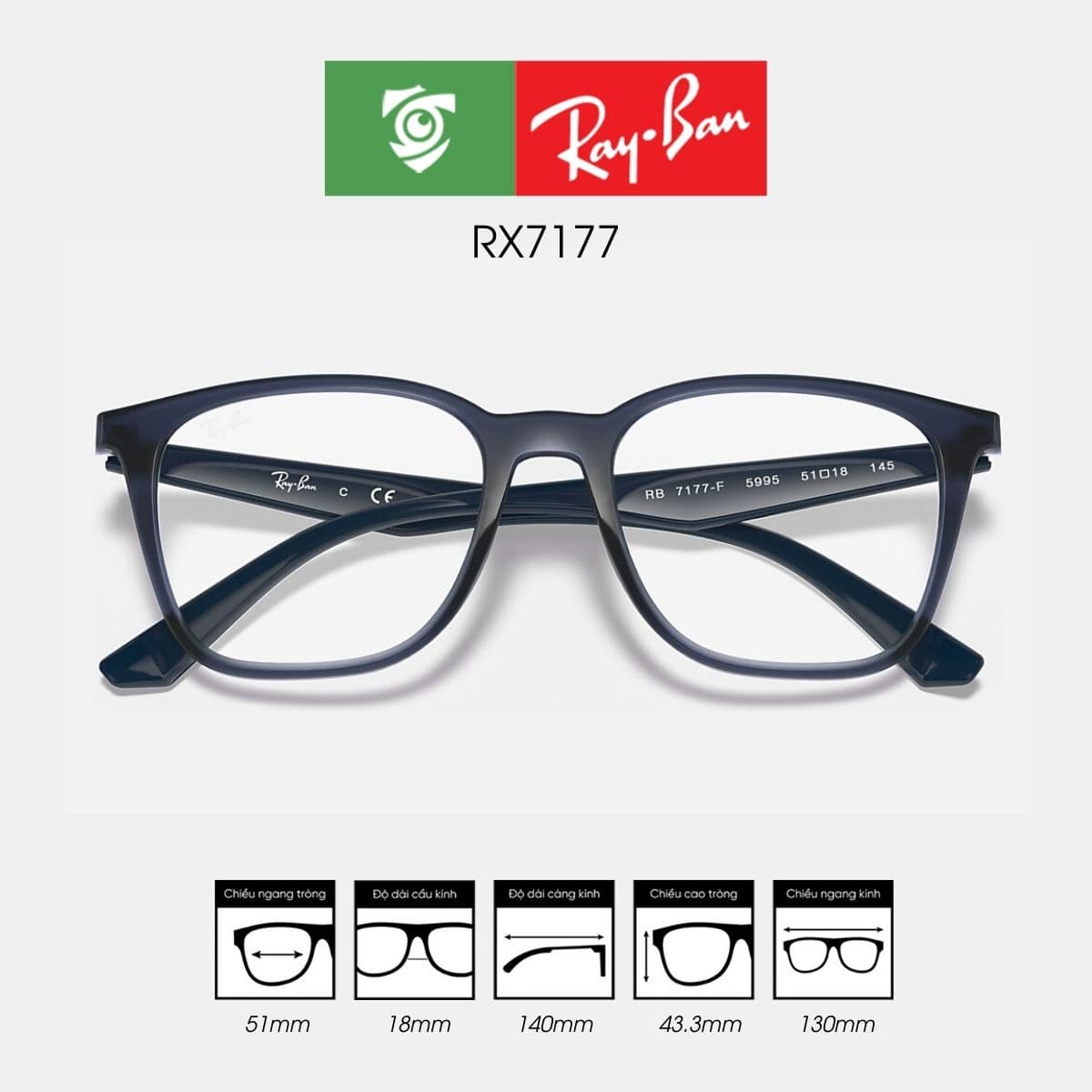 Gọng kính RAYBAN RX7177 - Ảnh 11