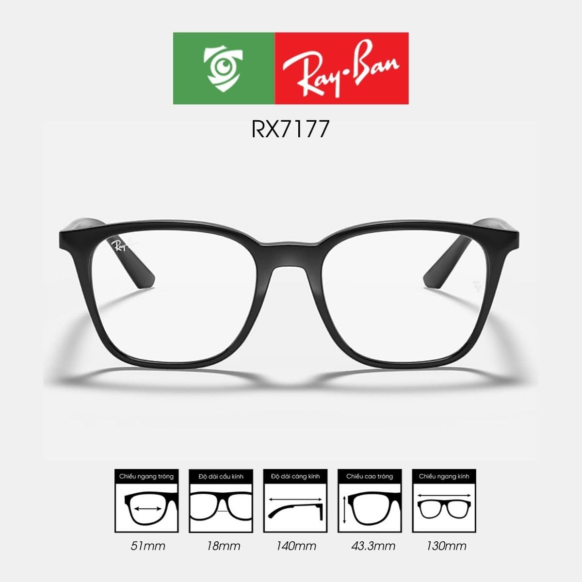 Gọng kính RAYBAN RX7177 - Ảnh 1