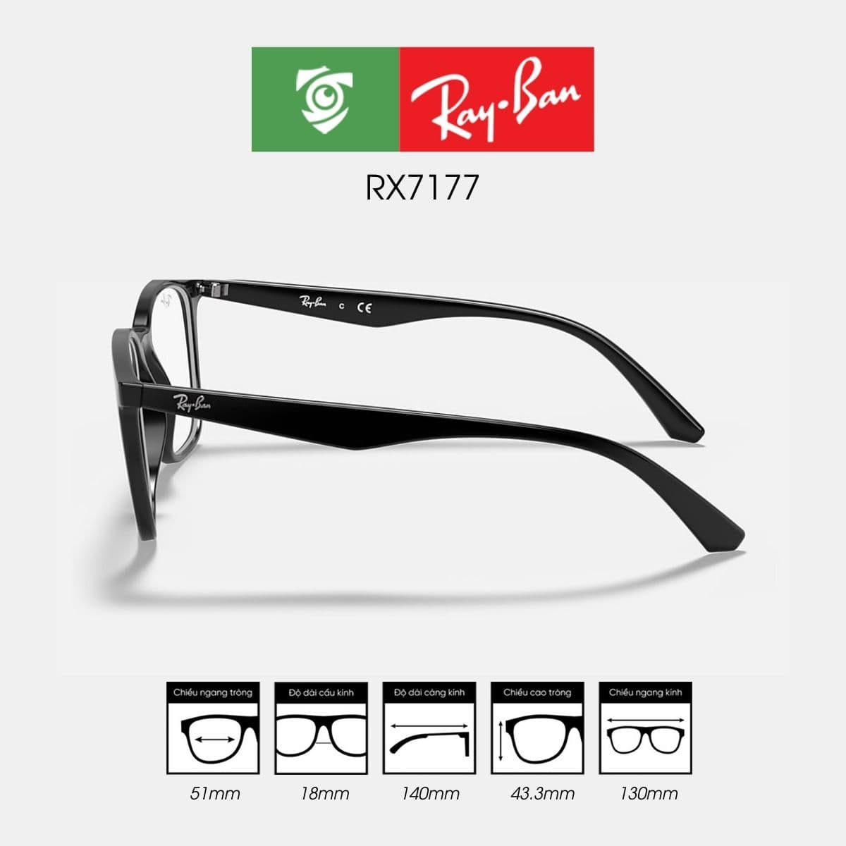 Gọng kính RAYBAN RX7177 - Ảnh 3