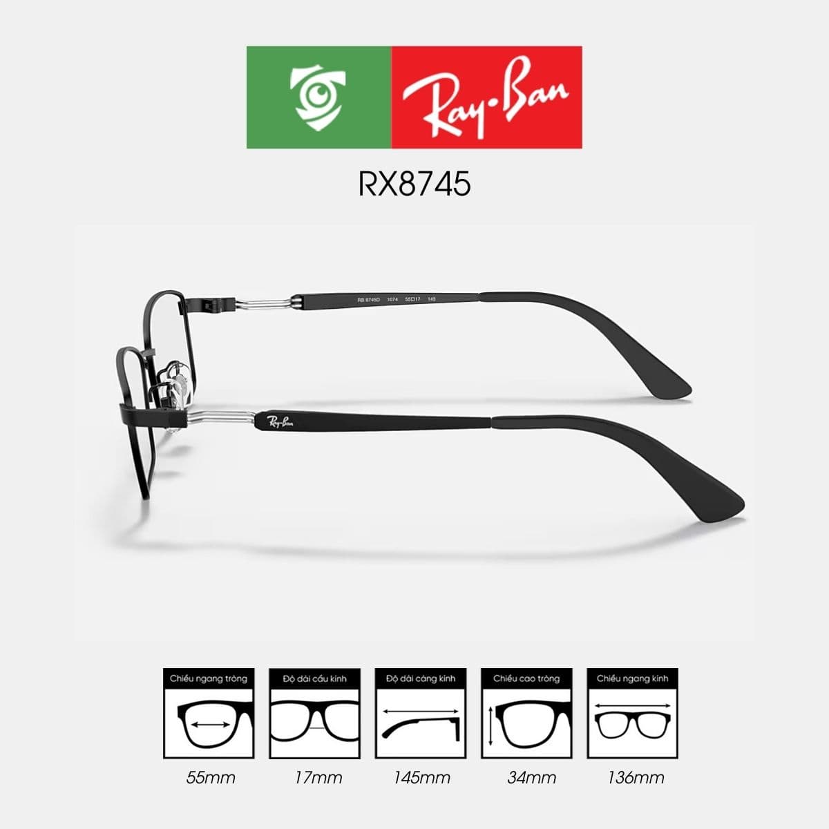 Gọng kính RAYBAN RX8745 - Ảnh 3