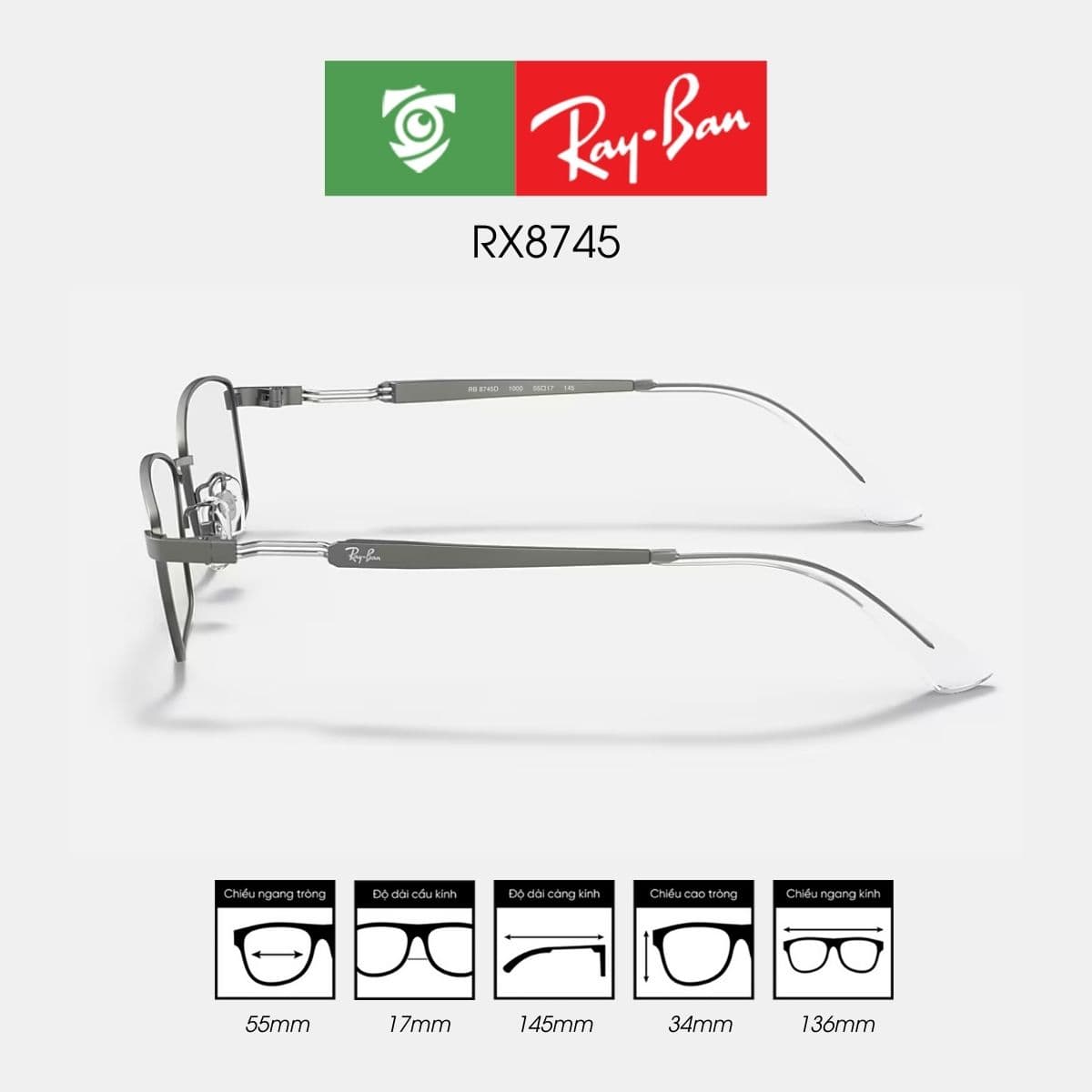 Gọng kính RAYBAN RX8745 - Ảnh 9