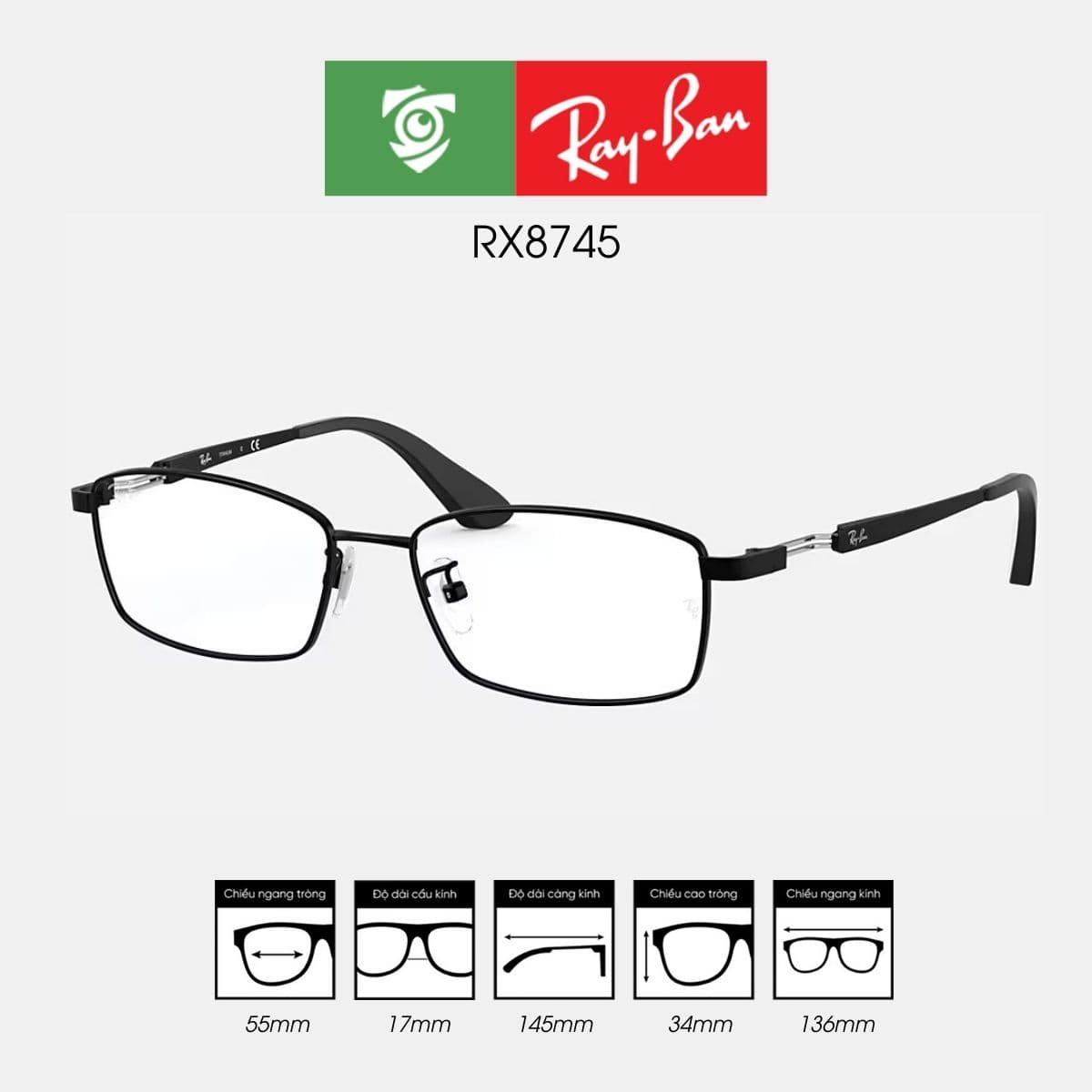 Gọng kính RAYBAN RX8745 - Ảnh 2