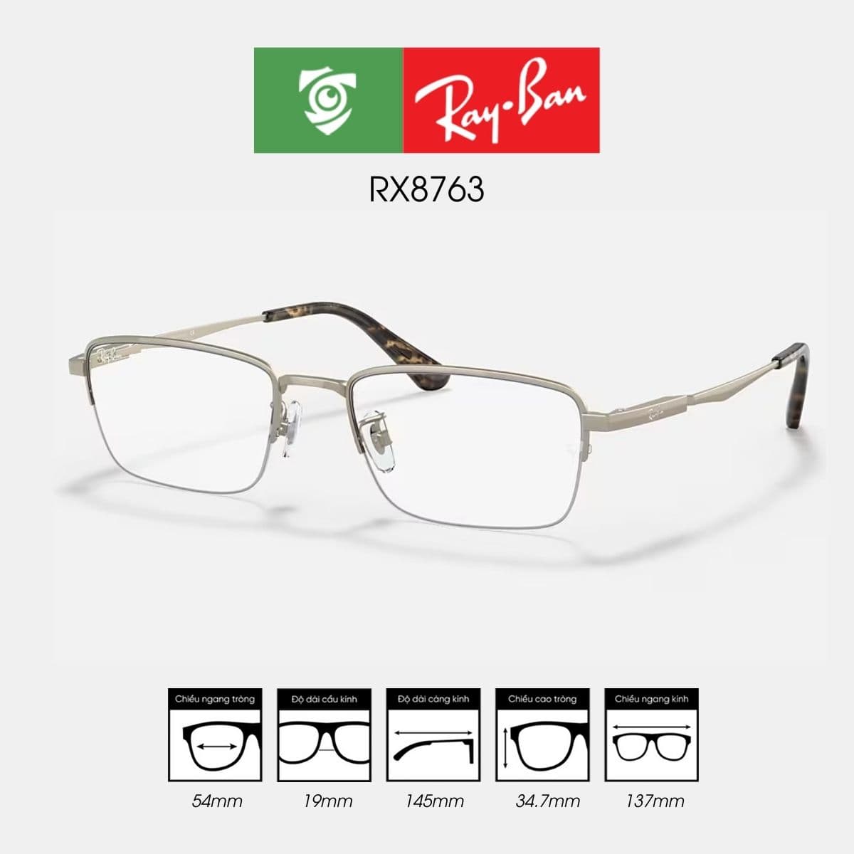Gọng kính RAYBAN RX8763 - Ảnh 2