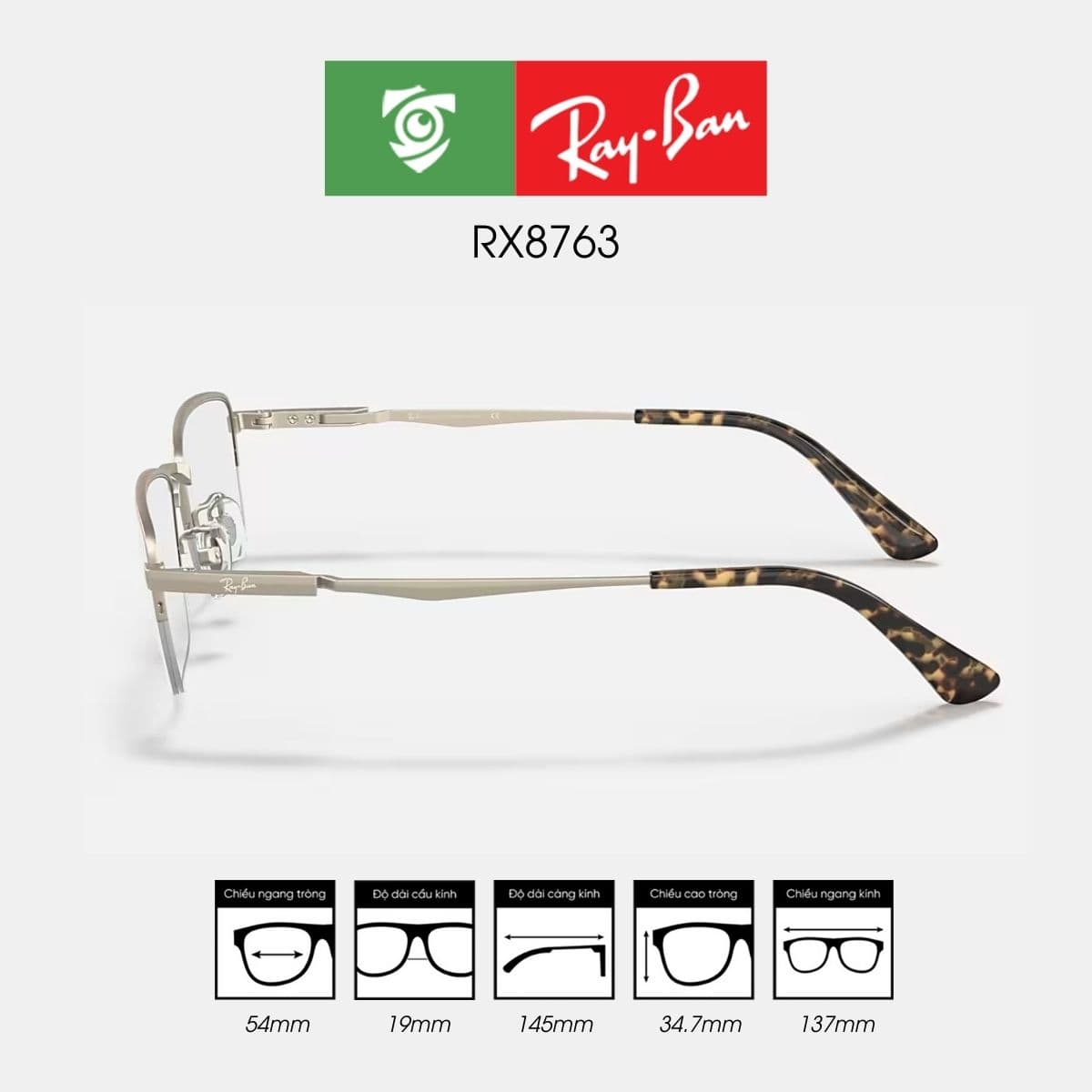 Gọng kính RAYBAN RX8763 - Ảnh 3