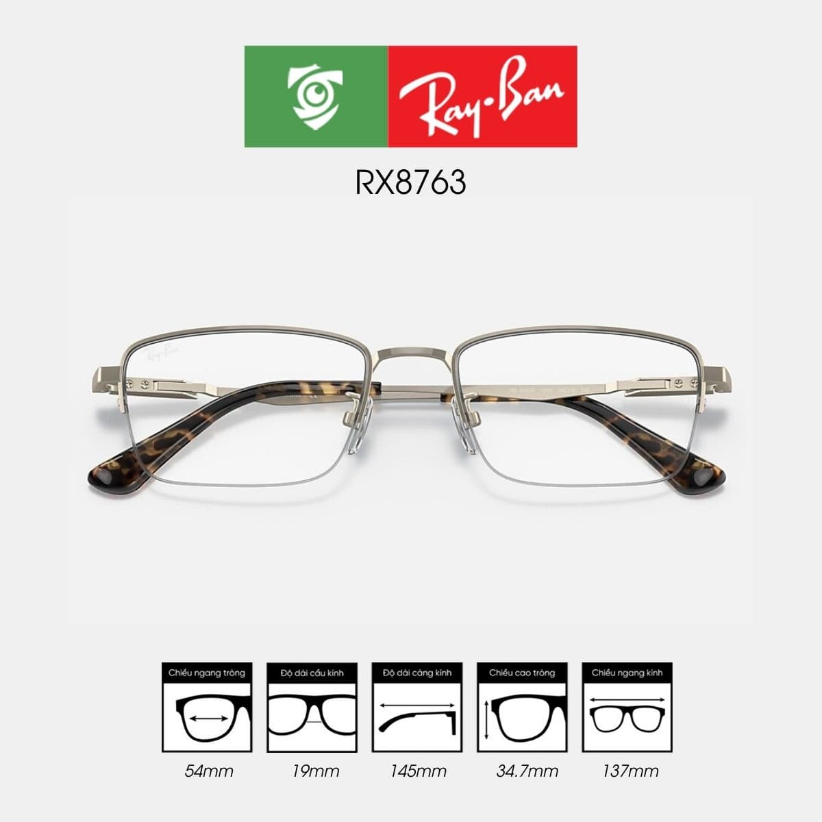 Gọng kính RAYBAN RX8763 - Ảnh 6
