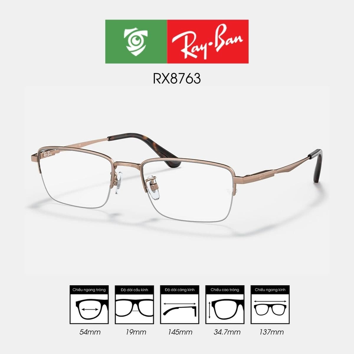 Gọng kính RAYBAN RX8763 - Ảnh 9