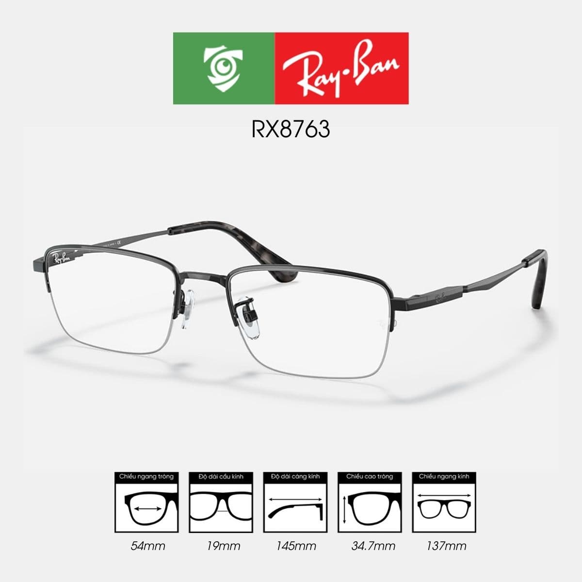 Gọng kính RAYBAN RX8763 - Ảnh 7