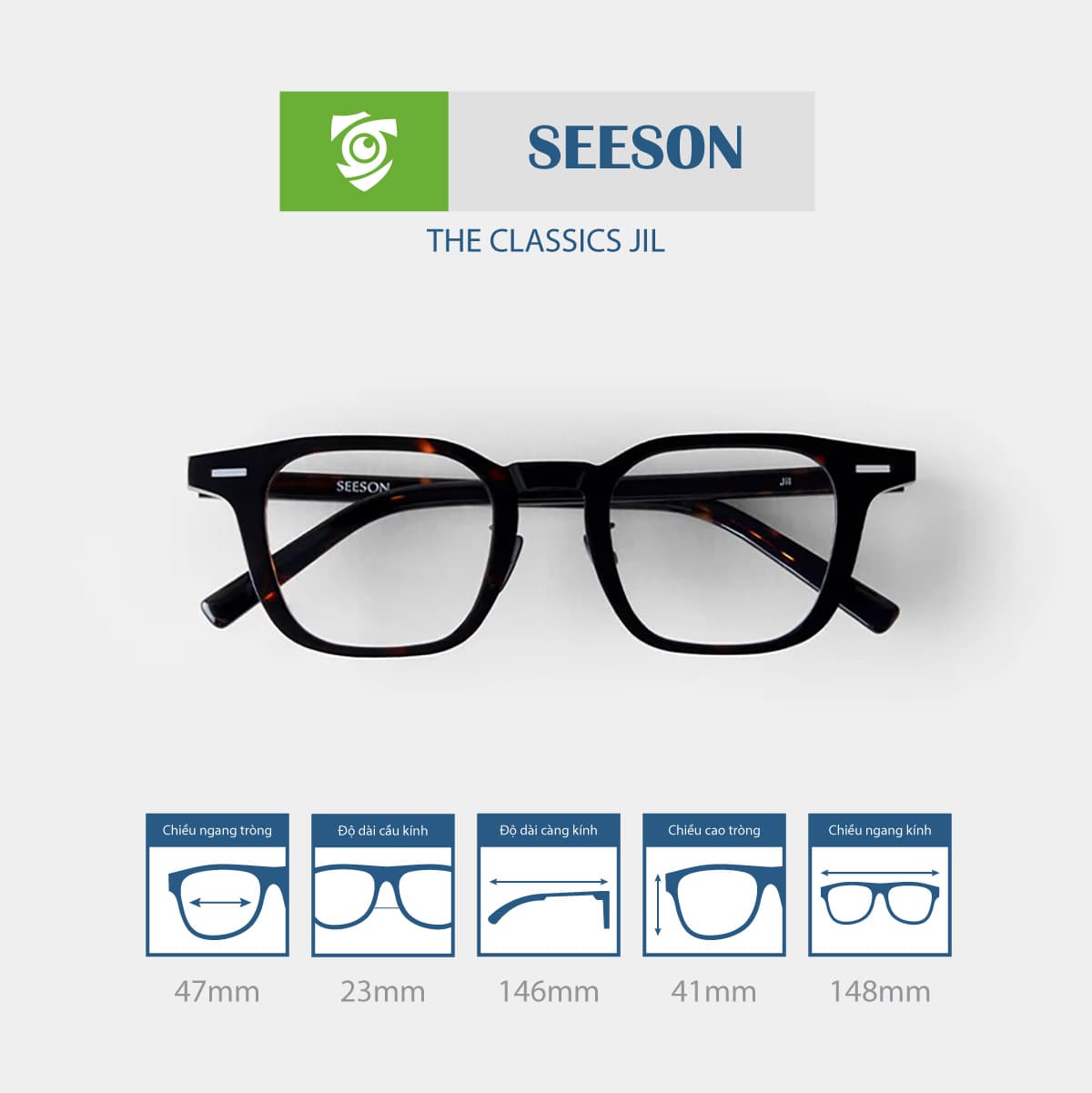 Gọng kính SEESON JIL - Ảnh 1
