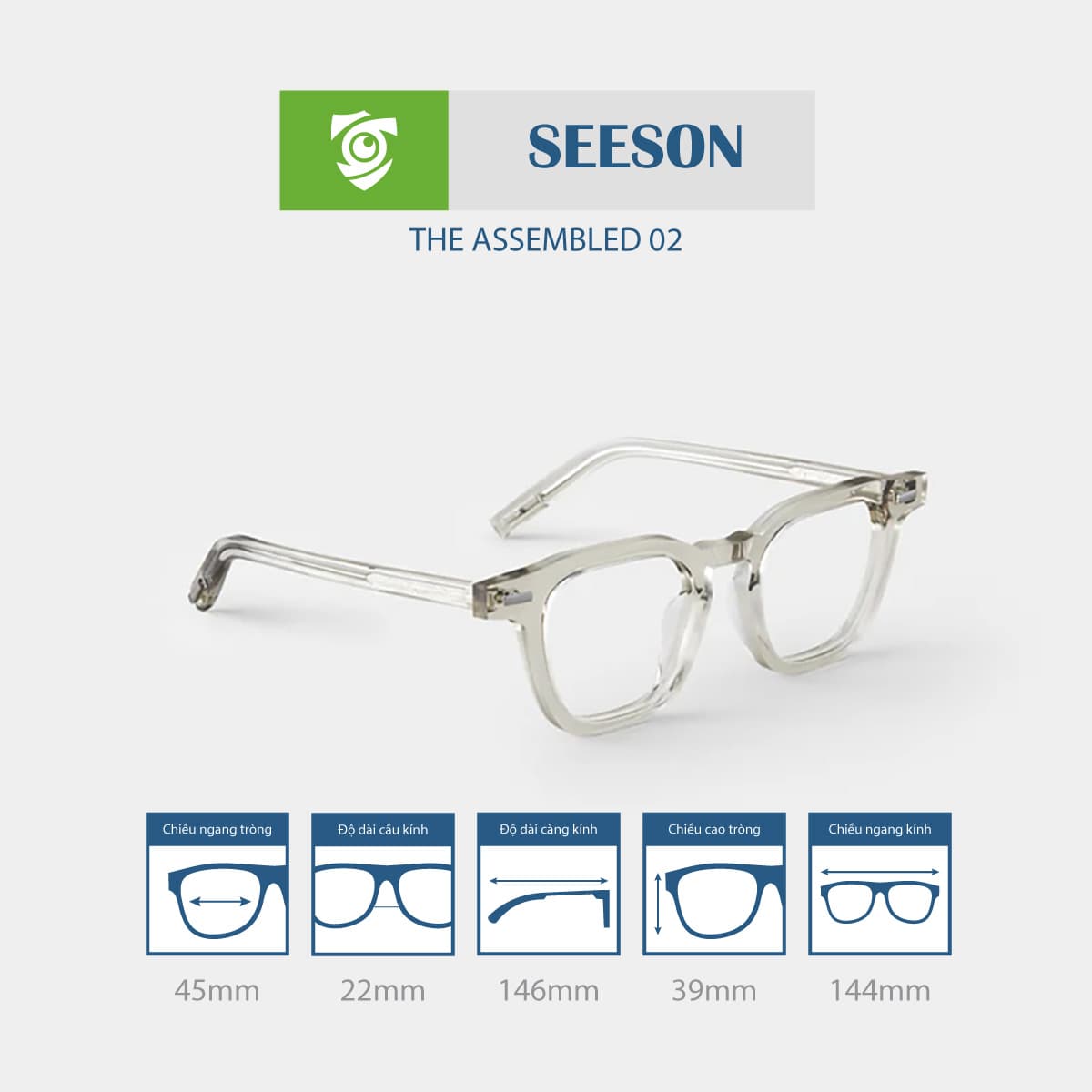Gọng kính SEESON THE ASSEMBLED 02 - Ảnh 3