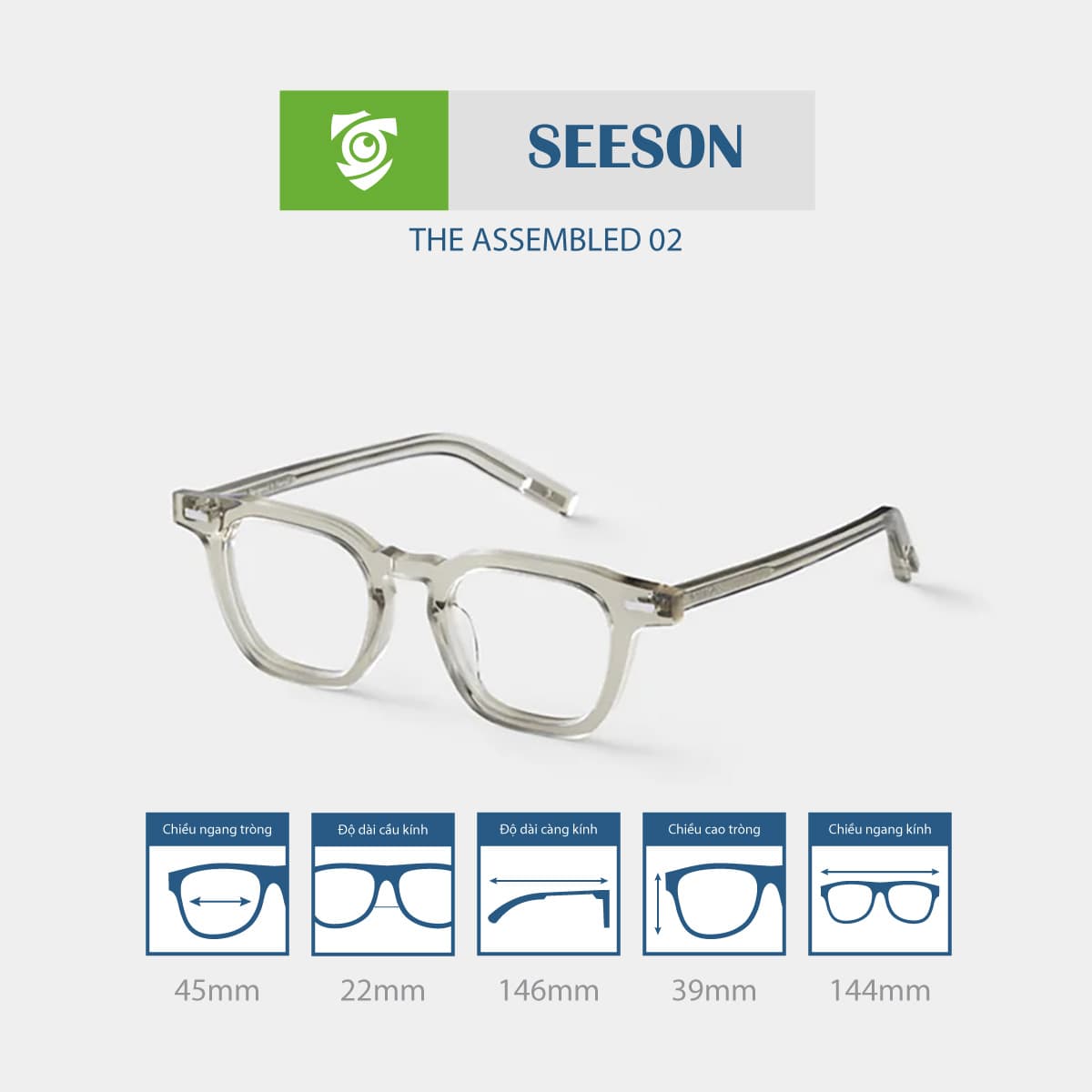 Gọng kính SEESON THE ASSEMBLED 02 - Ảnh 2