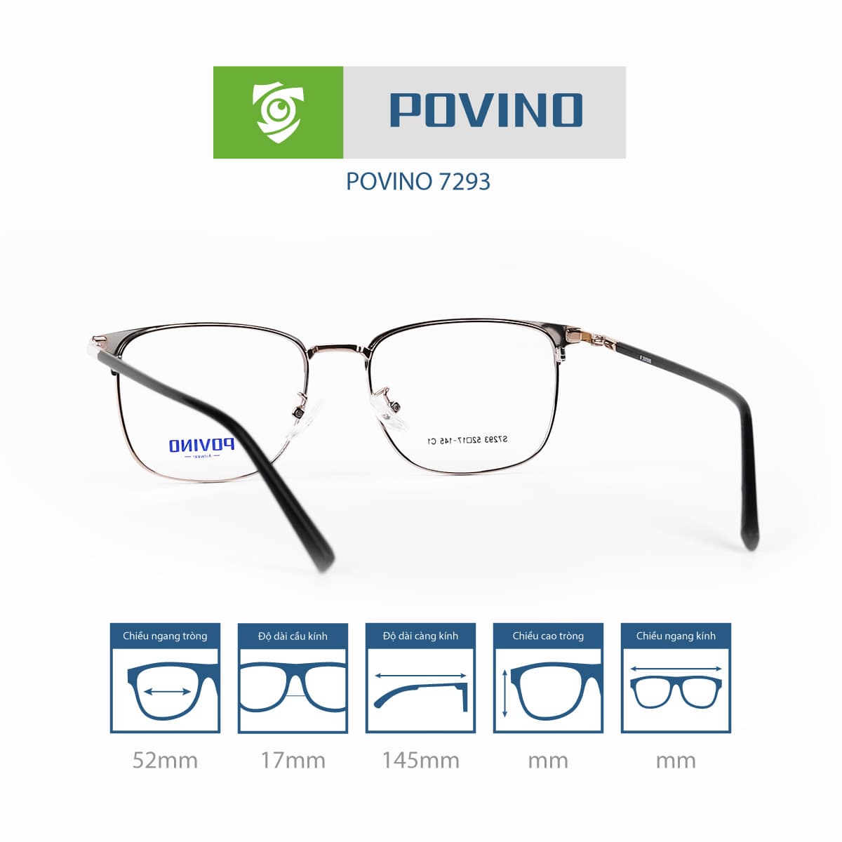 Gọng kính POVINO PO7293 - Ảnh 10