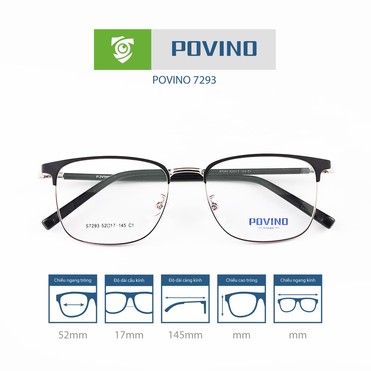 Gọng kính POVINO PO7293 - Ảnh 13