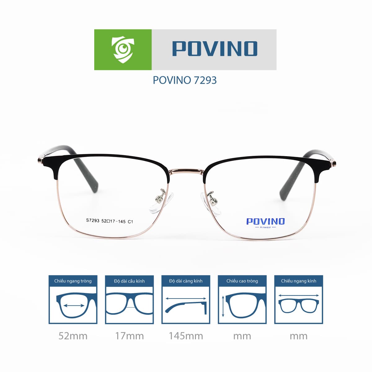 Gọng kính POVINO PO7293 - Ảnh 1