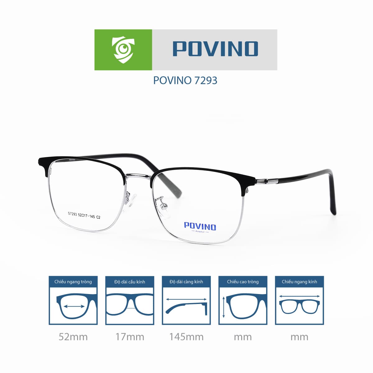 Gọng kính POVINO PO7293 - Ảnh 8