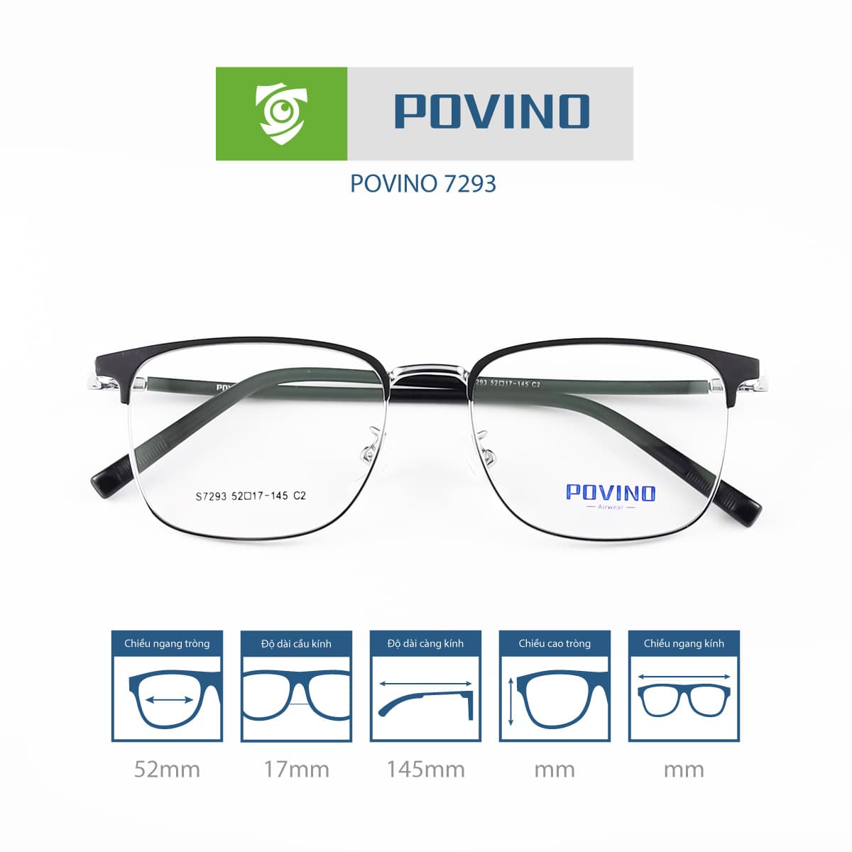 Gọng kính POVINO PO7293 - Ảnh 9