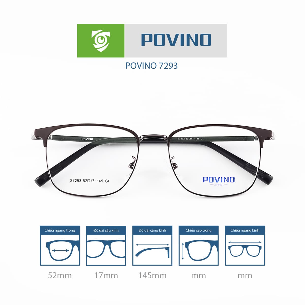 Gọng kính POVINO PO7293 - Ảnh 5