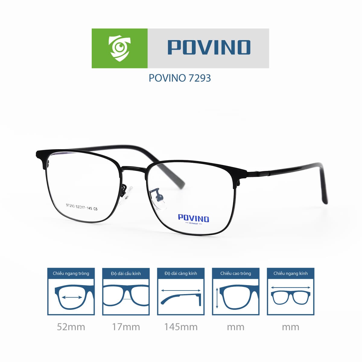 Gọng kính POVINO PO7293 - Ảnh 2