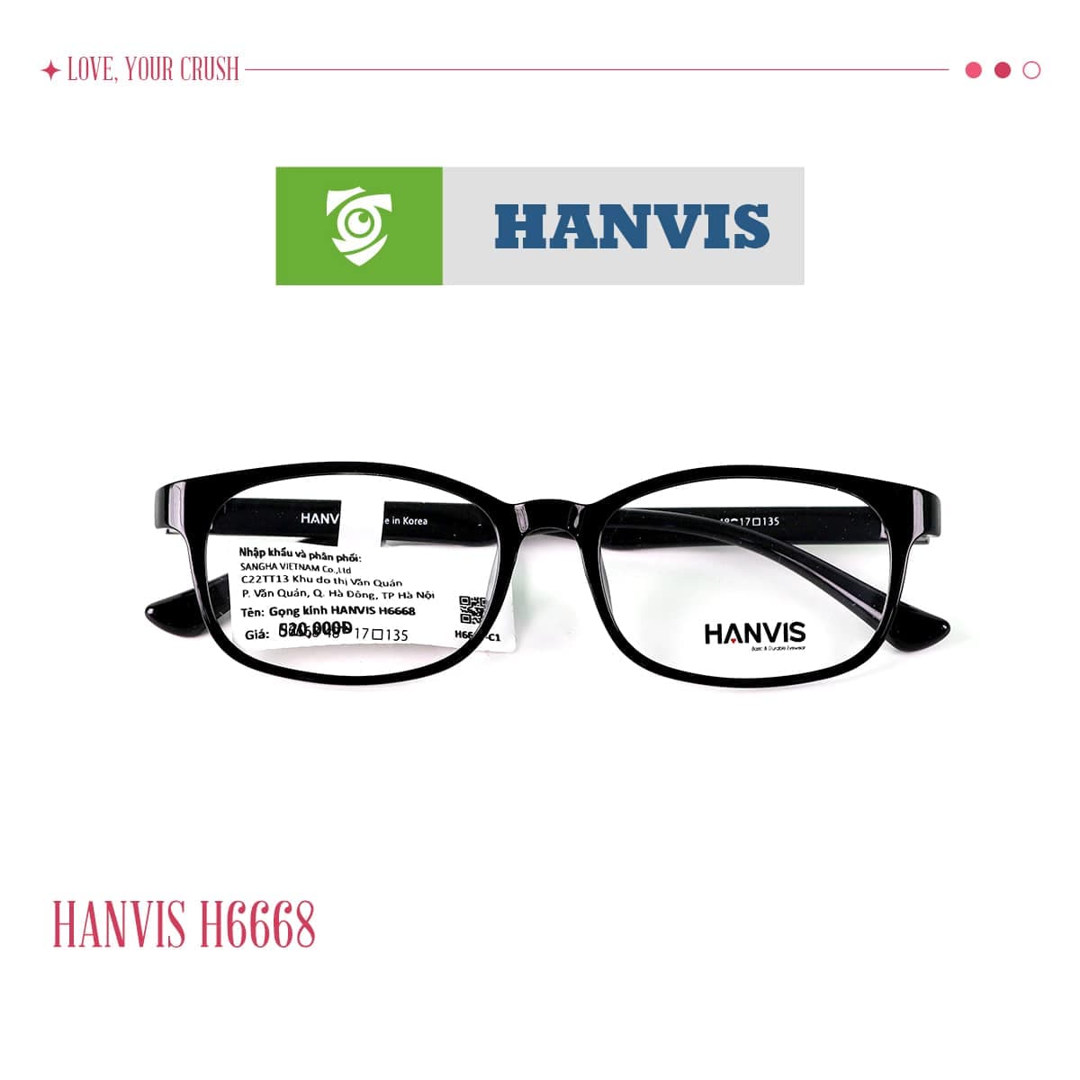 Gọng kính HANVIS H6668 - Ảnh 1