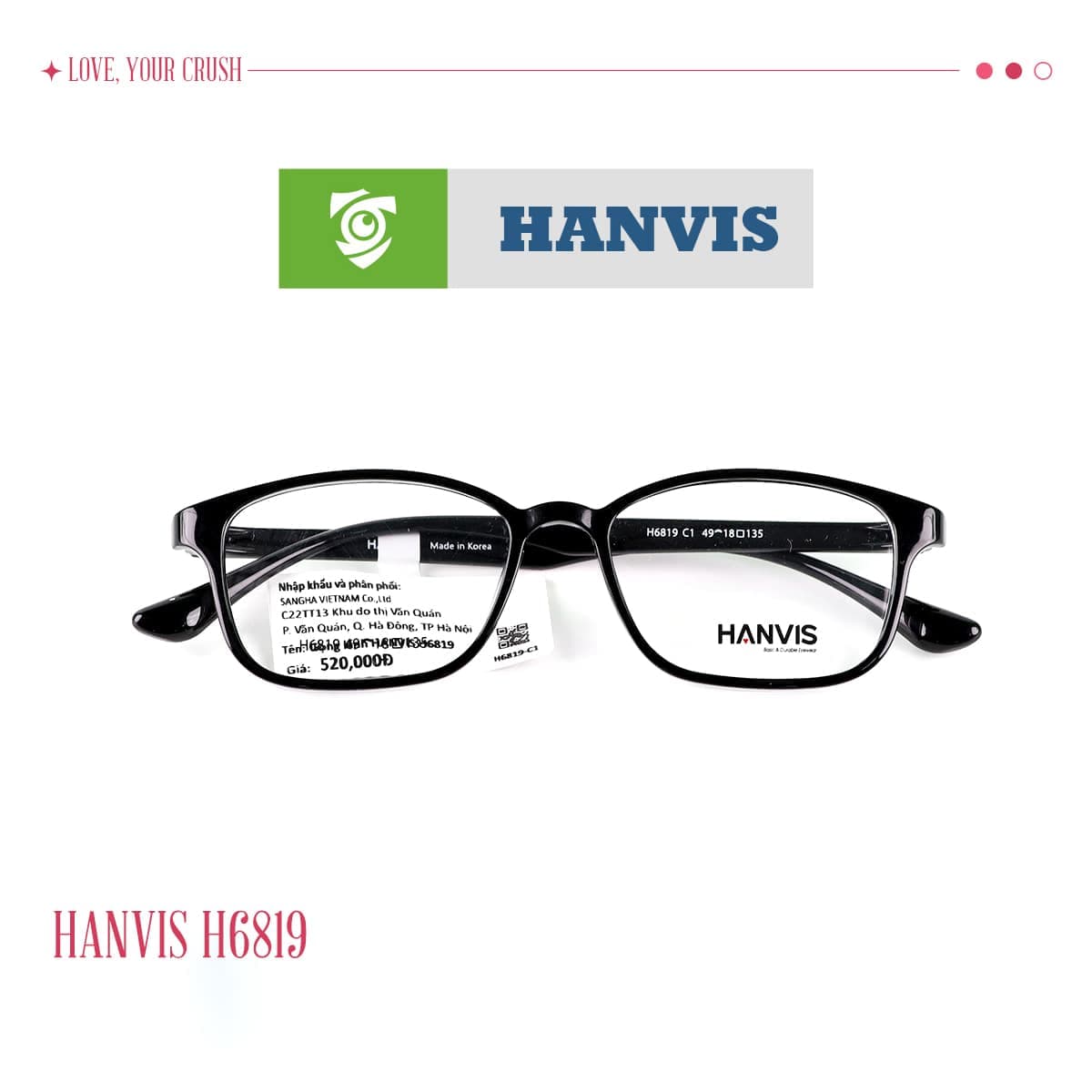 Gọng kính HANVIS H6819 - Ảnh 1