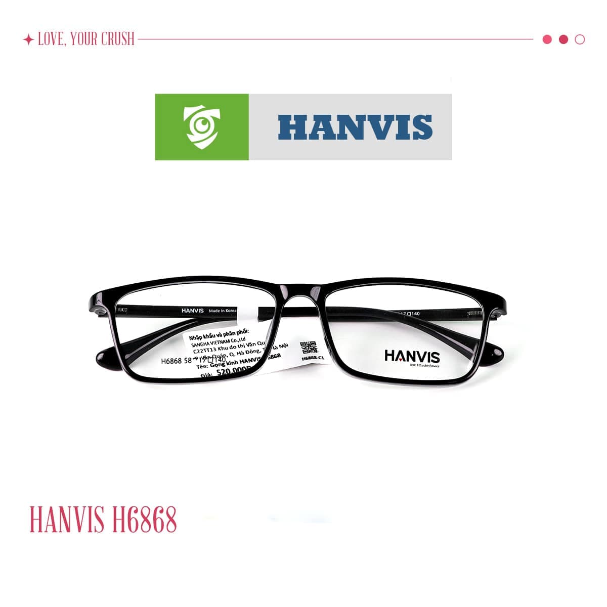 Gọng kính HANVIS H6868 - Ảnh 1