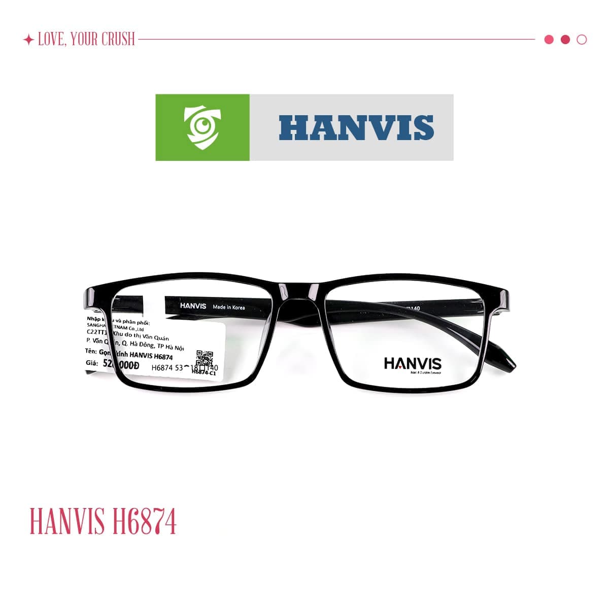 Gọng kính HANVIS H6874 - Ảnh 1