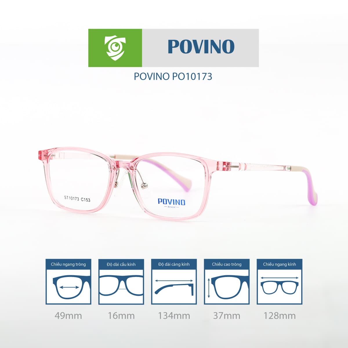 Gọng kính POVINO PO10173 - Ảnh 9
