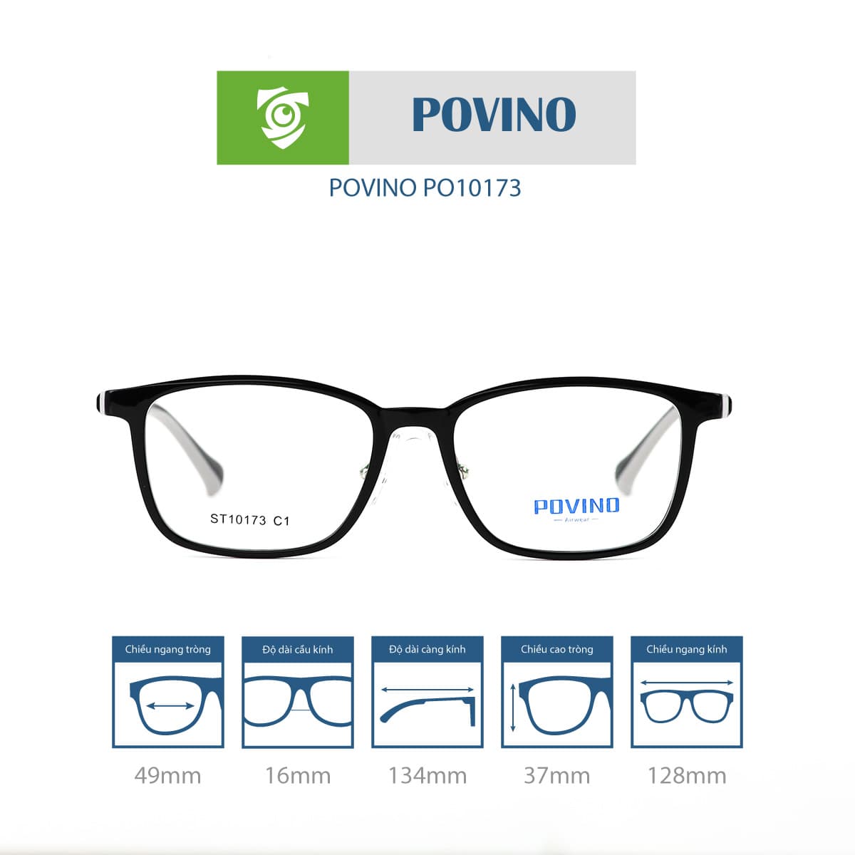 Gọng kính POVINO PO10173 - Ảnh 1