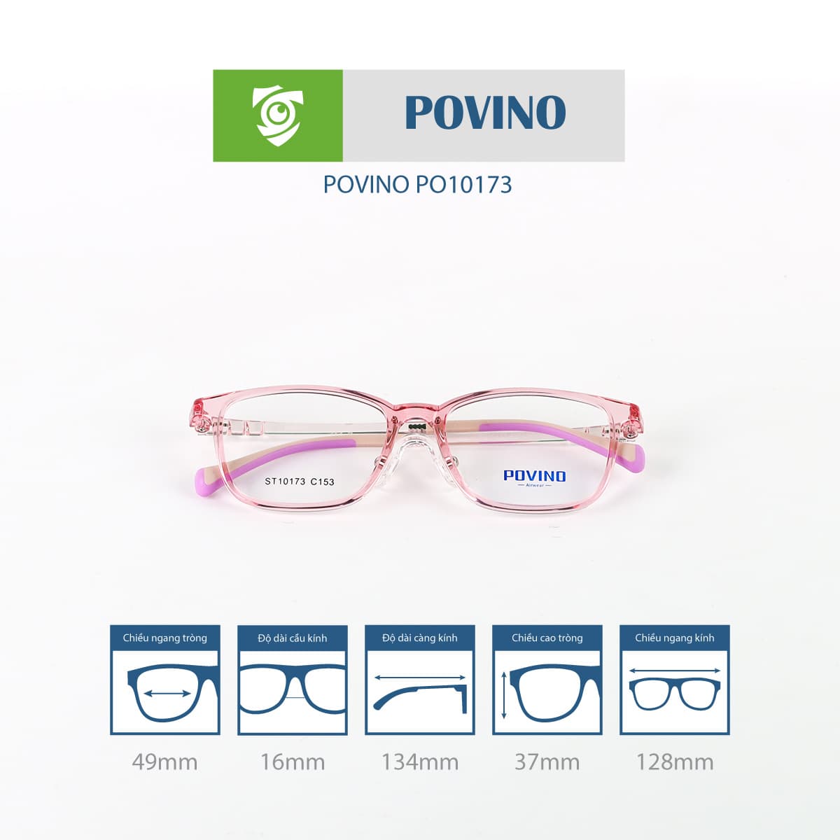 Gọng kính POVINO PO10173 - Ảnh 5