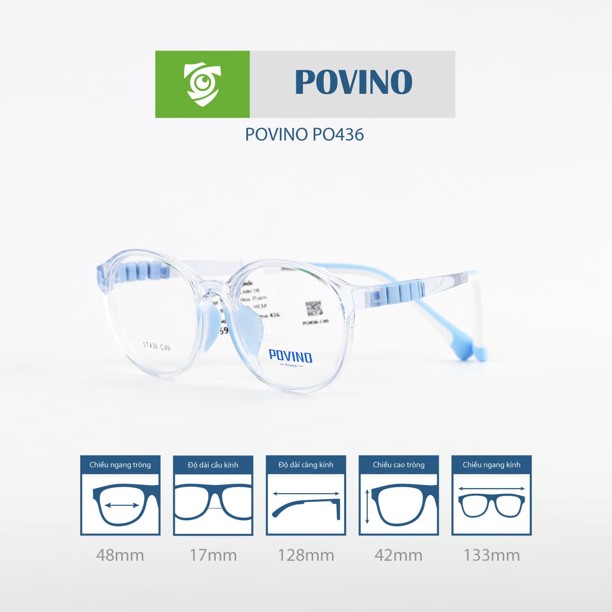Gọng kính trẻ em POVINO PO436 - Ảnh 2