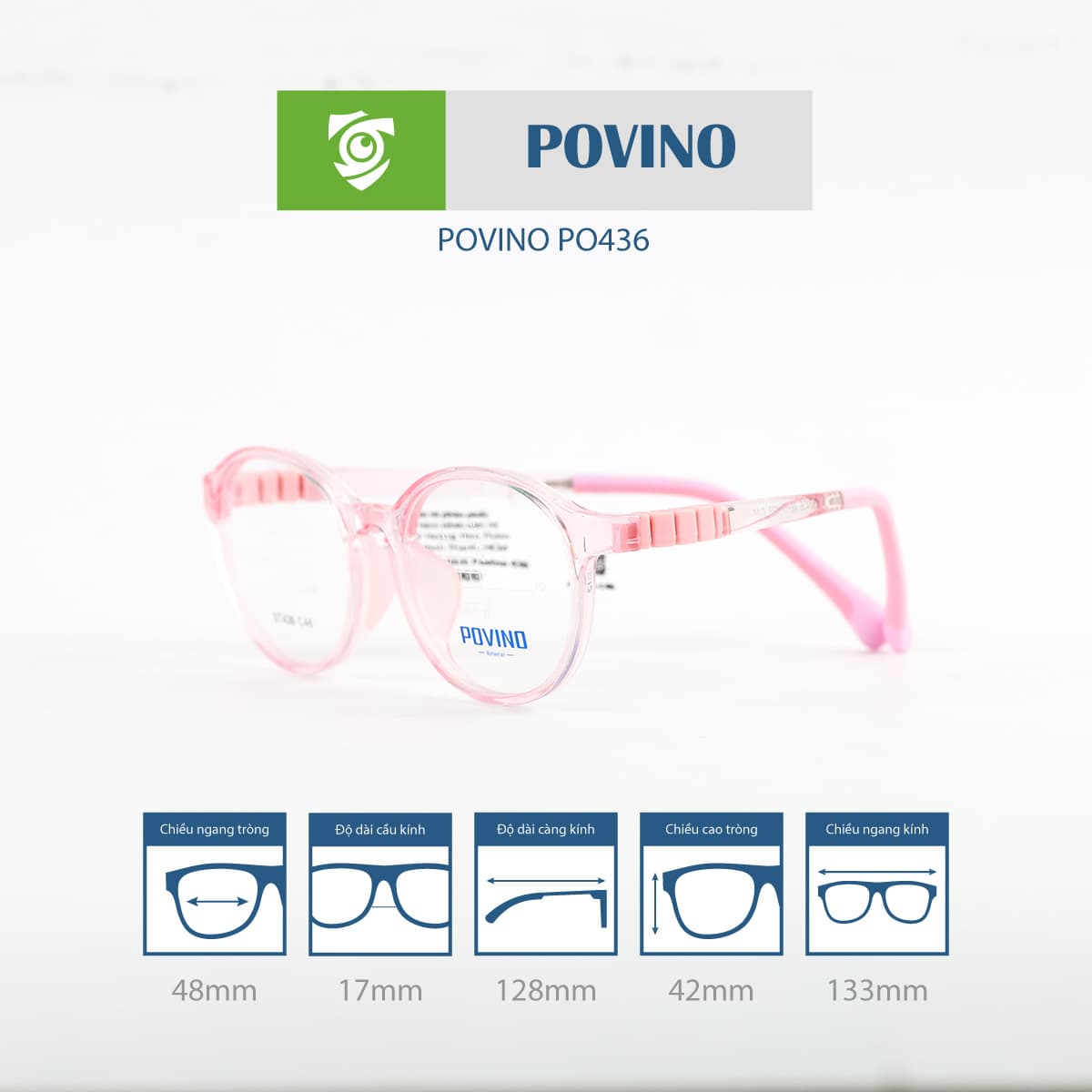 Gọng kính trẻ em POVINO PO436 - Ảnh 3