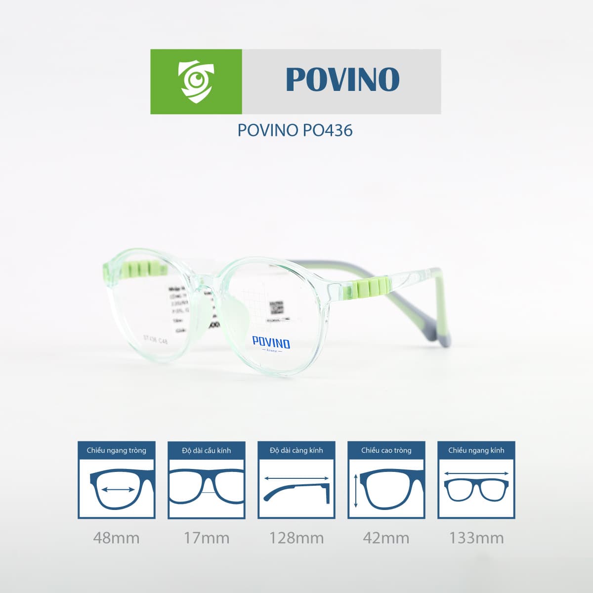 Gọng kính trẻ em POVINO PO436 - Ảnh 4