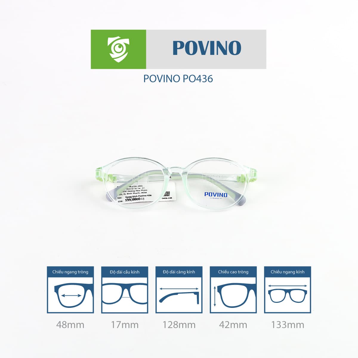 Gọng kính trẻ em POVINO PO436 - Ảnh 6
