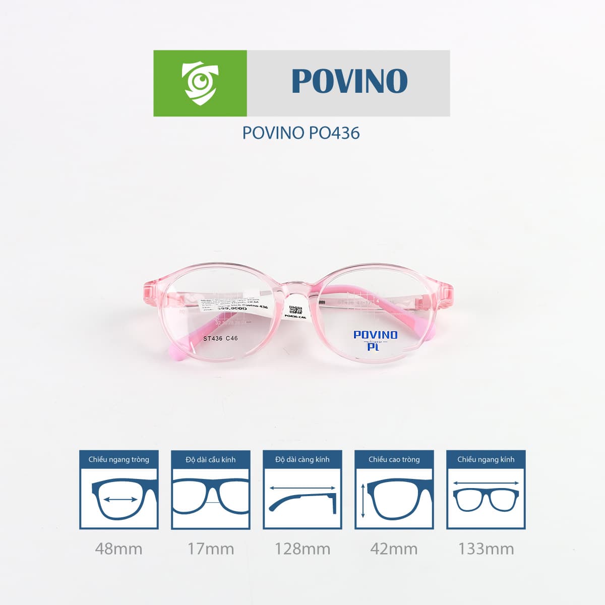 Gọng kính trẻ em POVINO PO436 - Ảnh 7