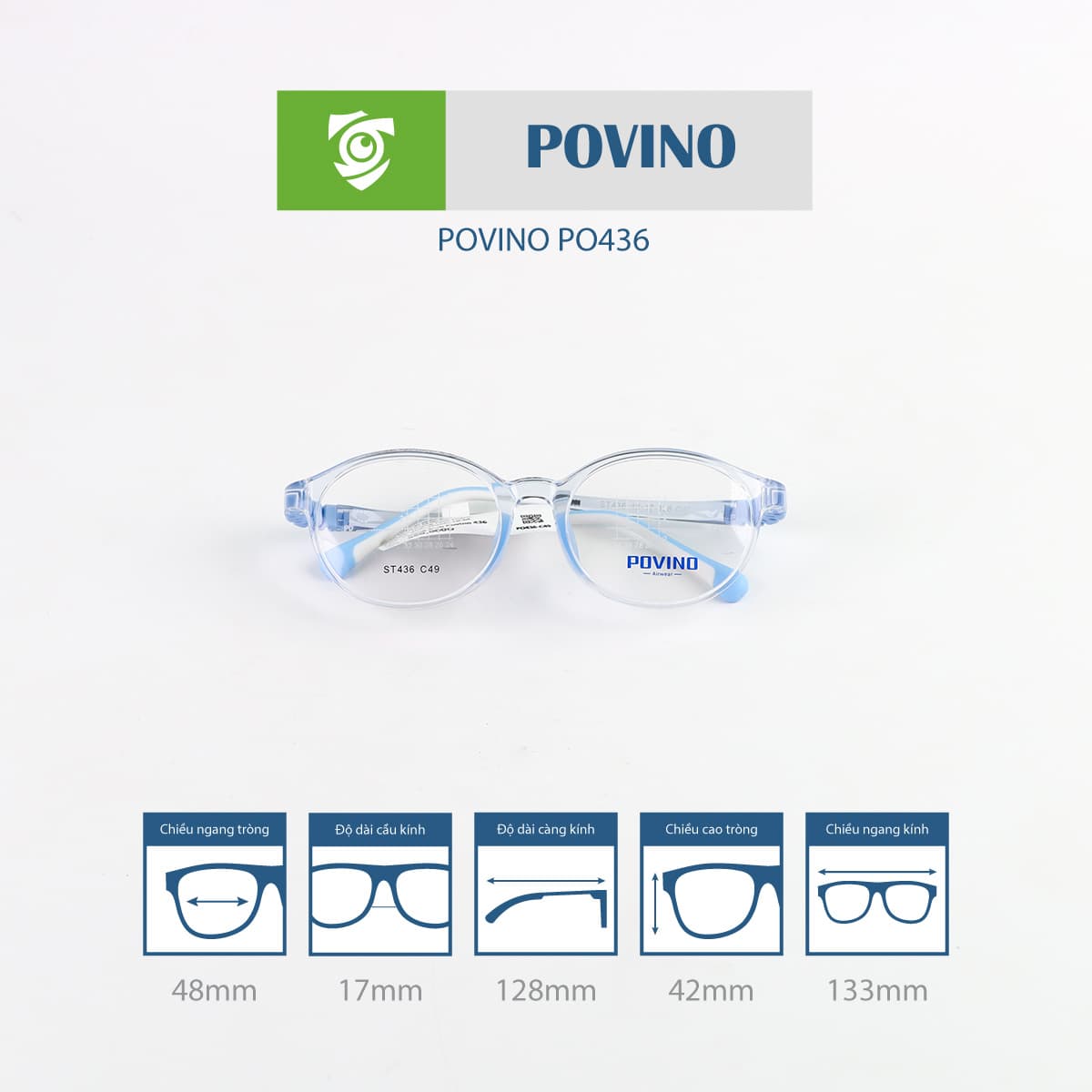 Gọng kính trẻ em POVINO PO436 - Ảnh 8