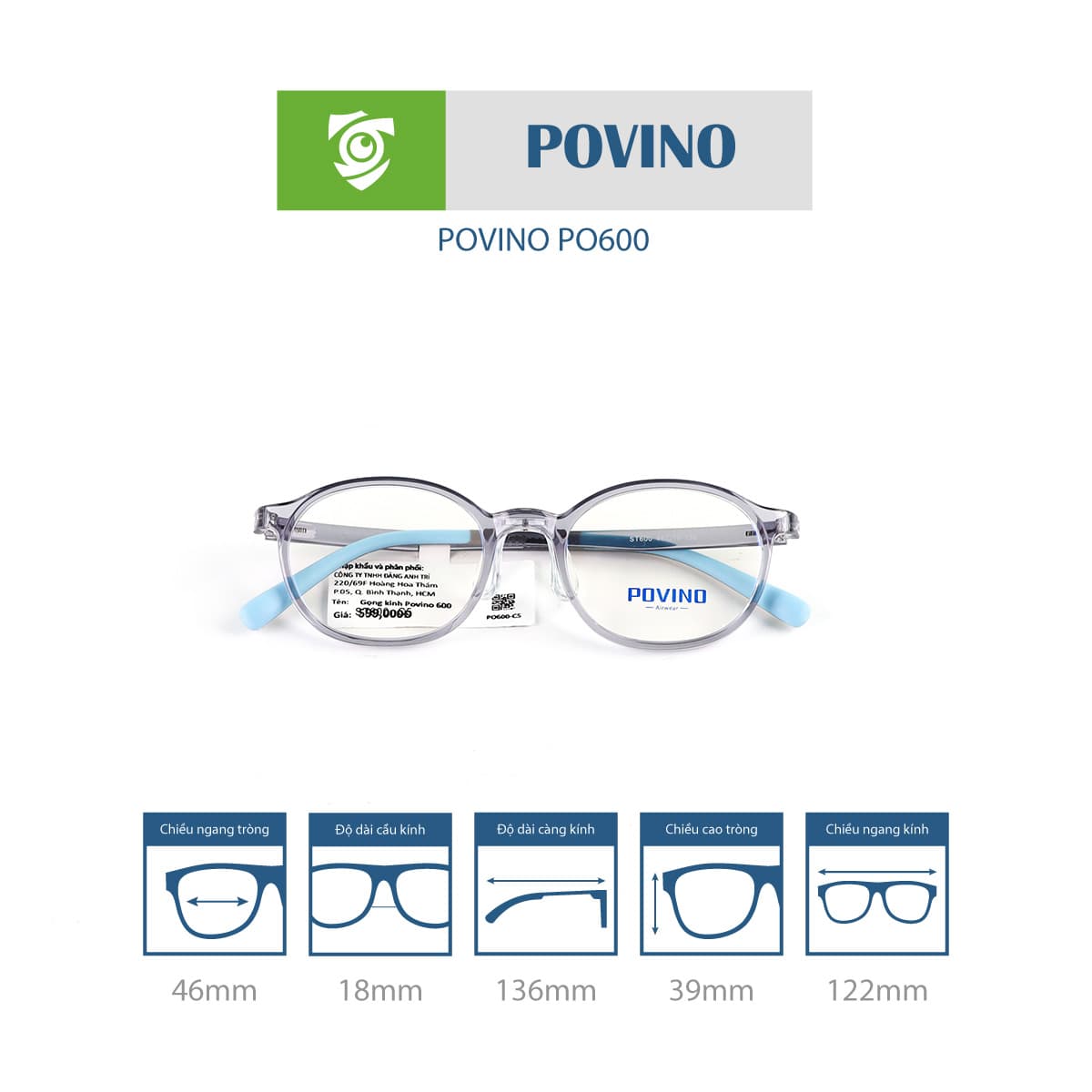 Gọng kính trẻ em POVINO PO600 - Ảnh 2