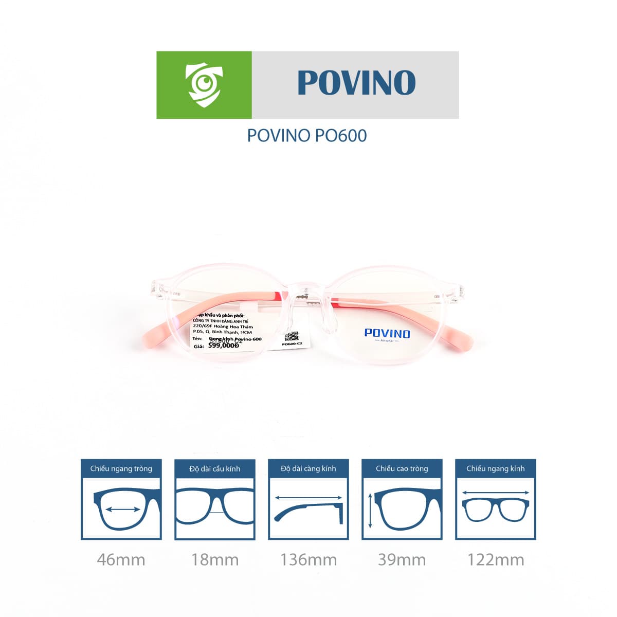 Gọng kính trẻ em POVINO PO600 - Ảnh 11