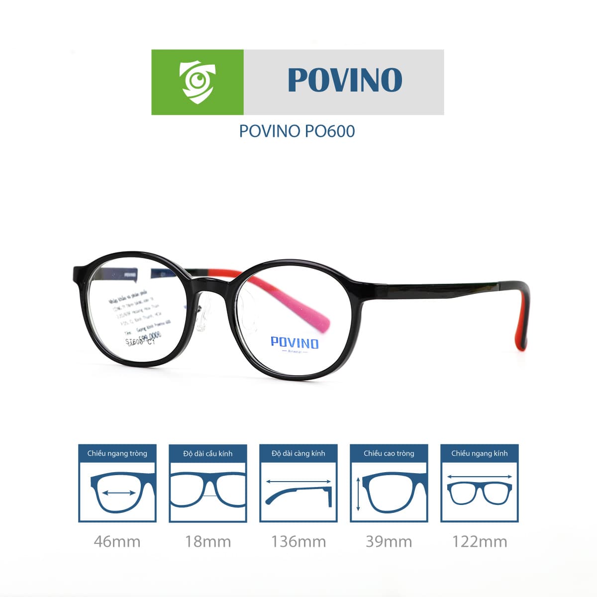Gọng kính trẻ em POVINO PO600 - Ảnh 4
