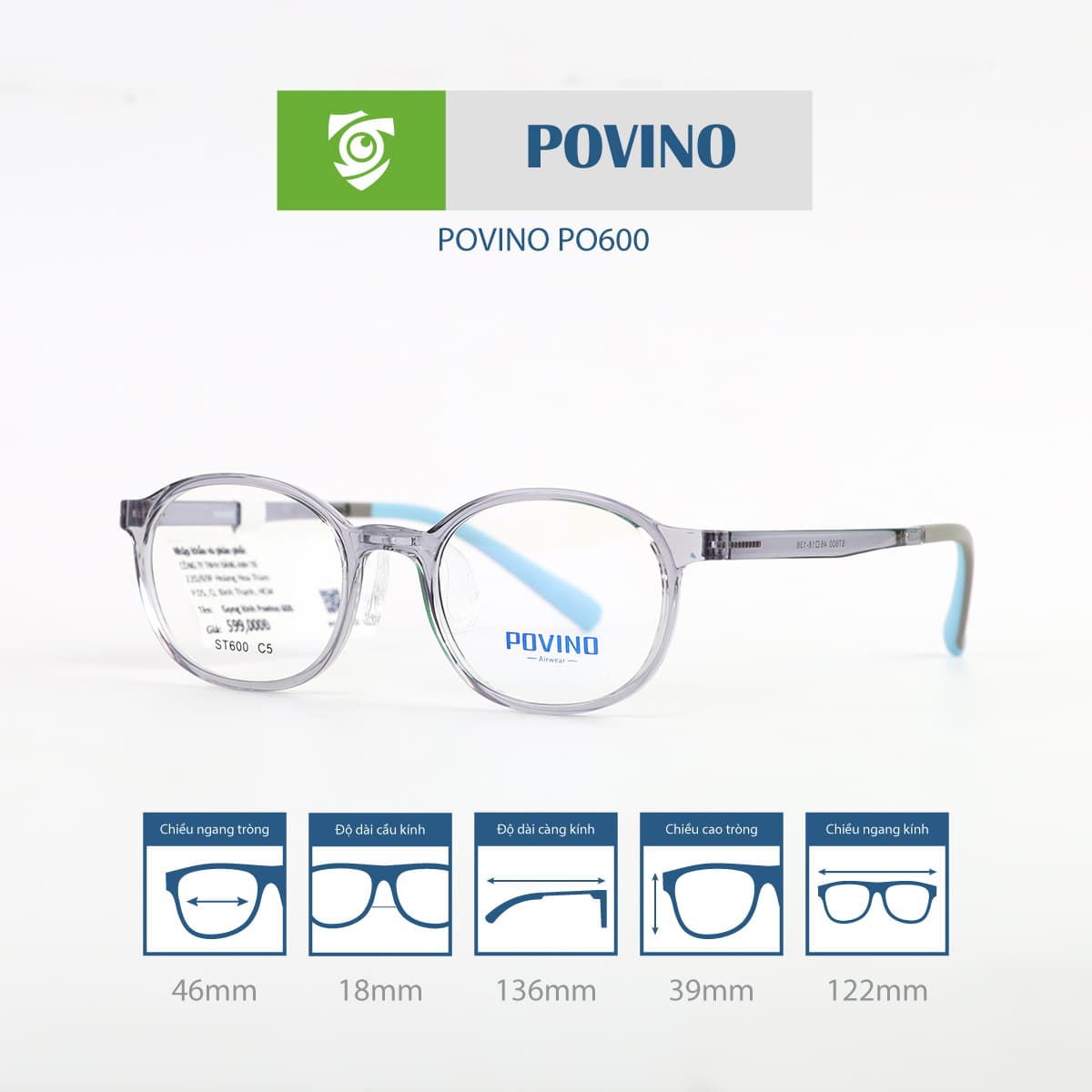 Gọng kính trẻ em POVINO PO600 - Ảnh 5