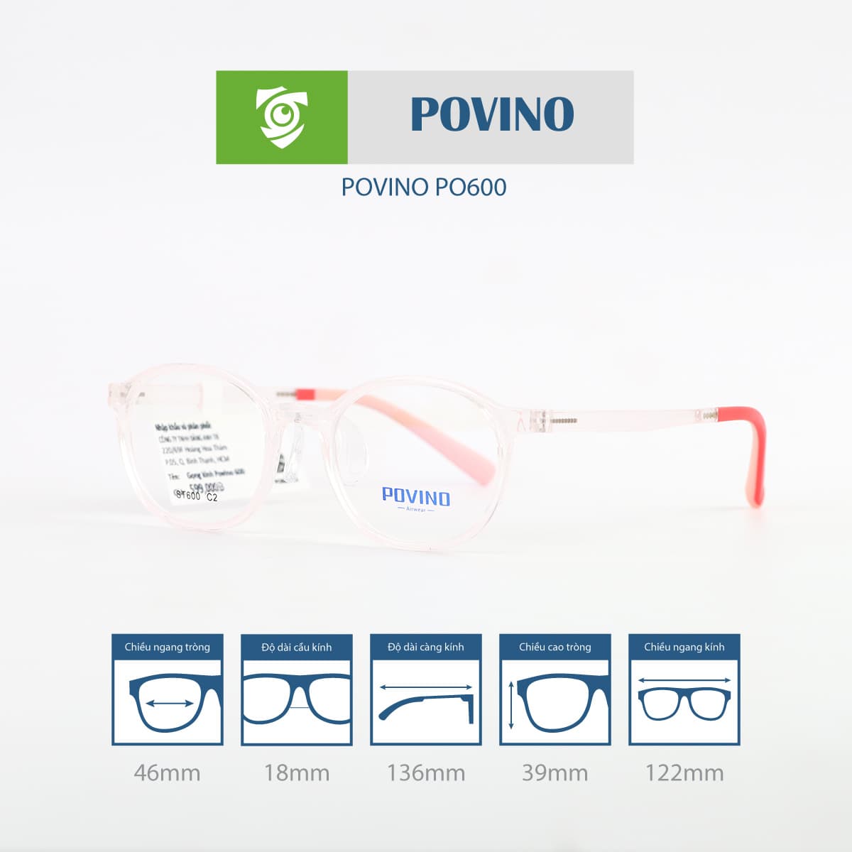 Gọng kính trẻ em POVINO PO600 - Ảnh 6