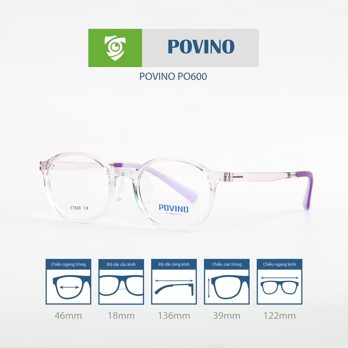 Gọng kính trẻ em POVINO PO600 - Ảnh 7