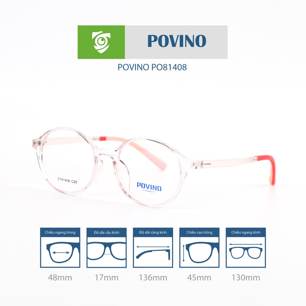 Gọng kính POVINO PO81408 - Ảnh 3