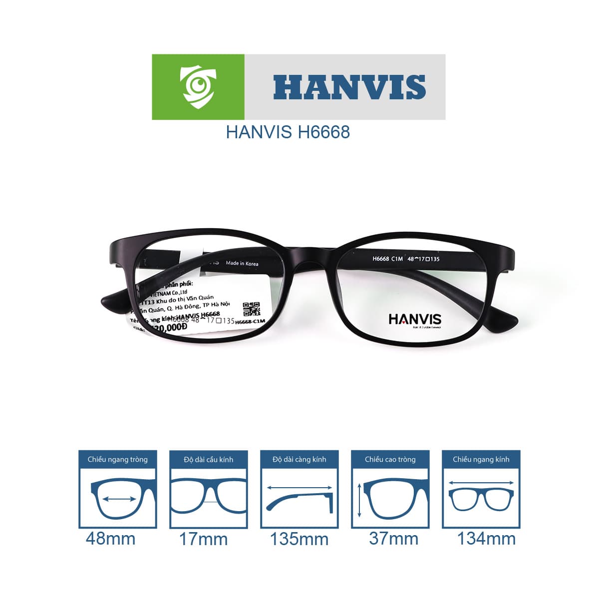 Gọng kính HANVIS H6668 - Ảnh 7