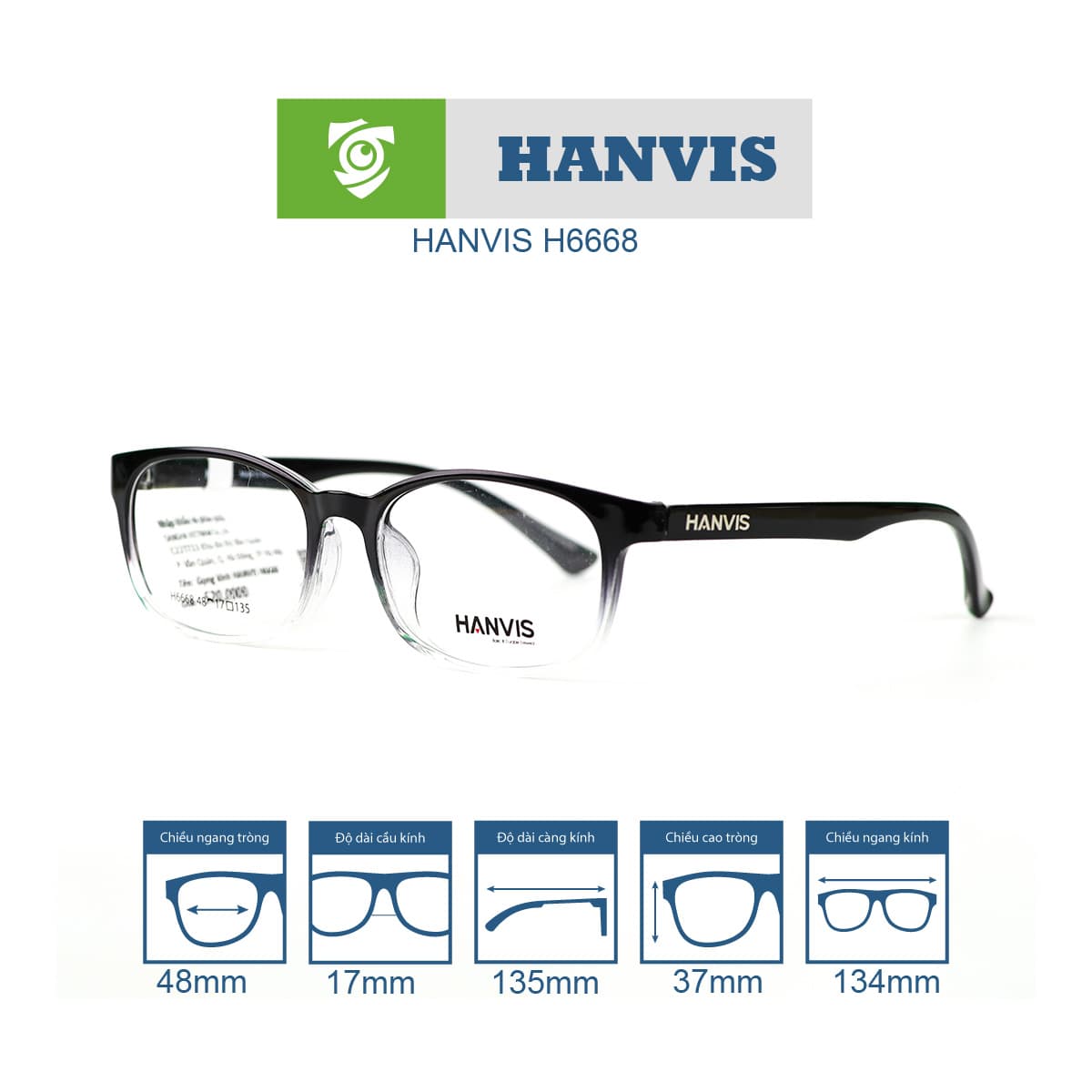 Gọng kính HANVIS H6668 - Ảnh 13
