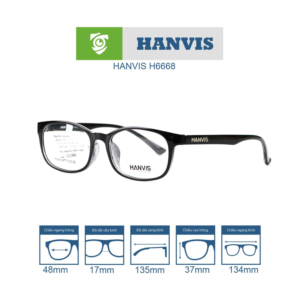 Gọng kính HANVIS H6668 - Ảnh 14
