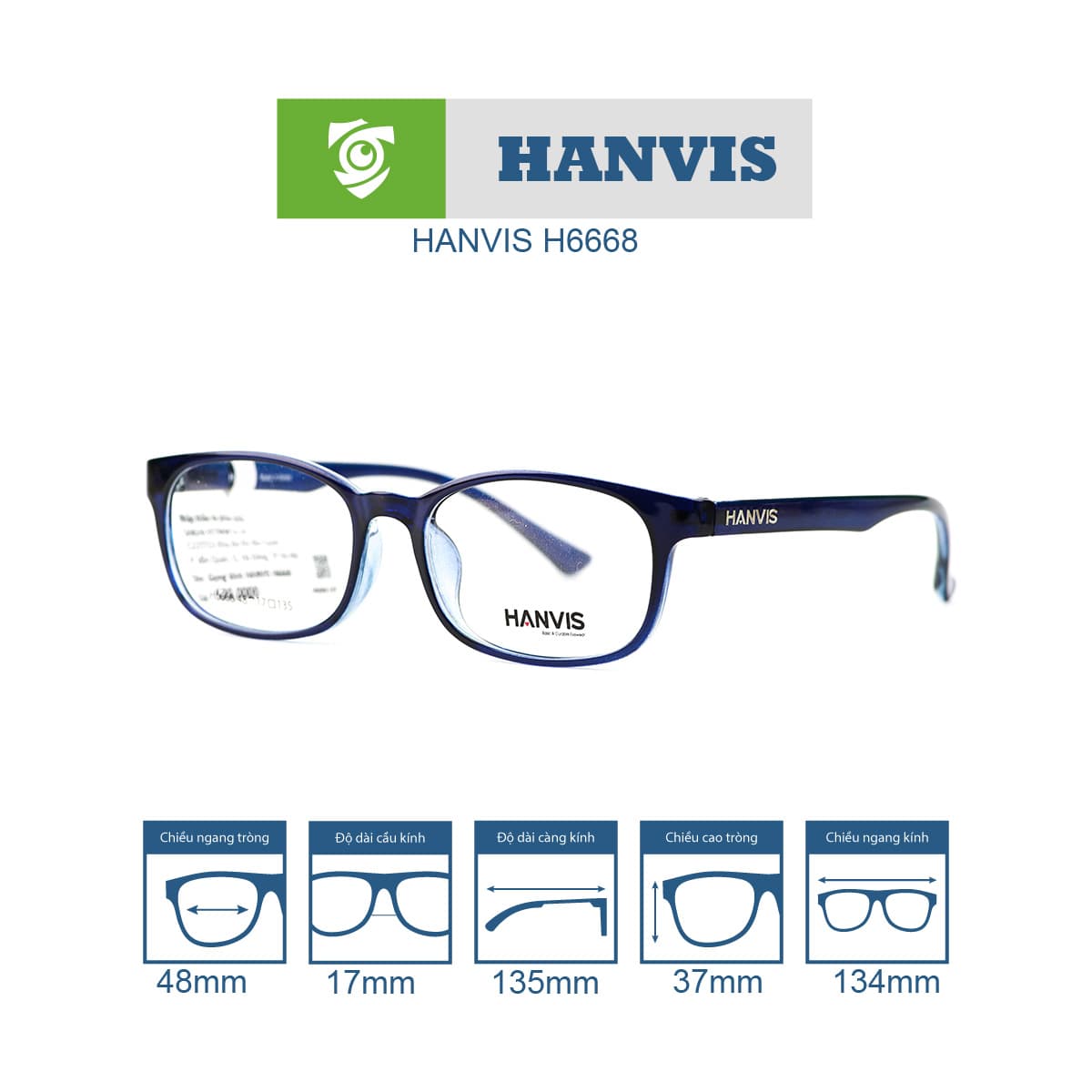 Gọng kính HANVIS H6668 - Ảnh 9