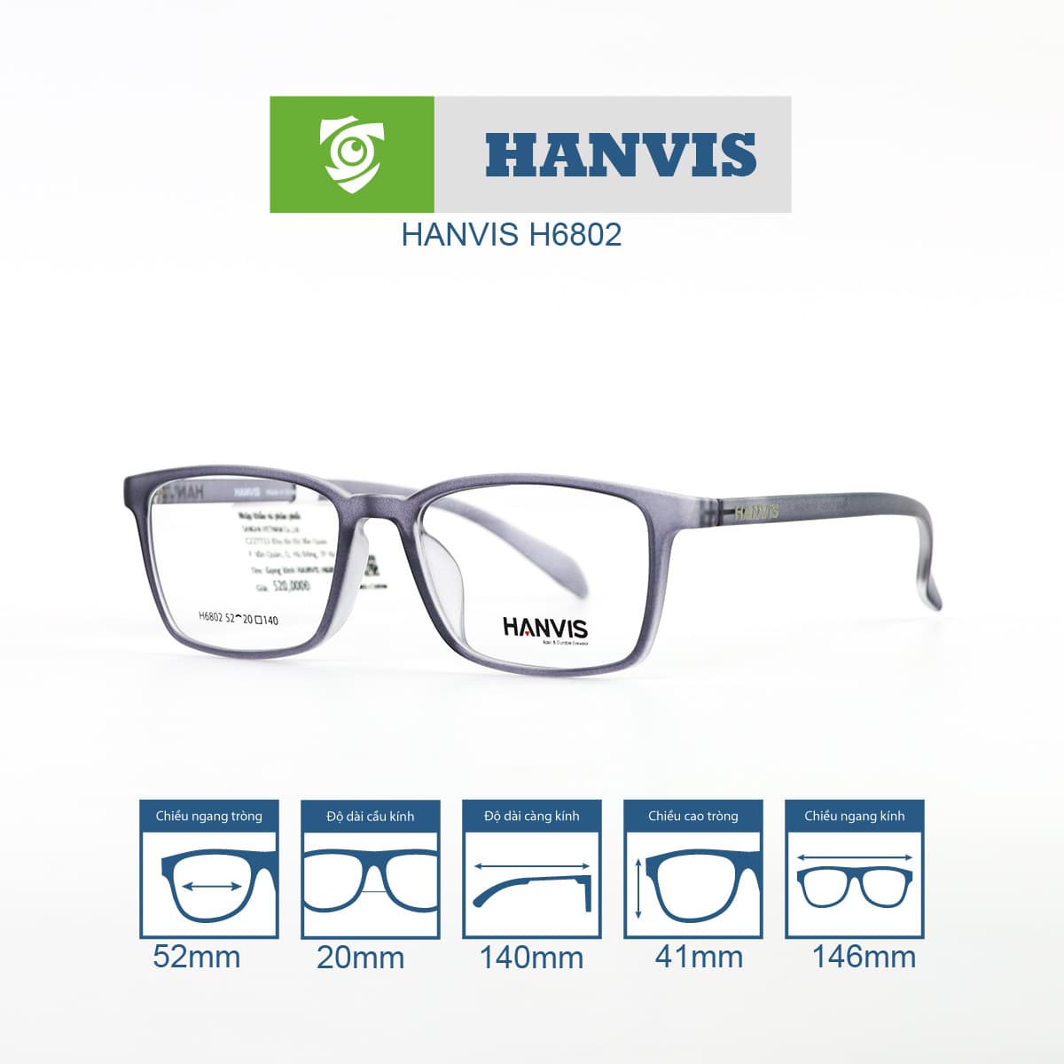 Gọng kính HANVIS H6802 - Ảnh 14