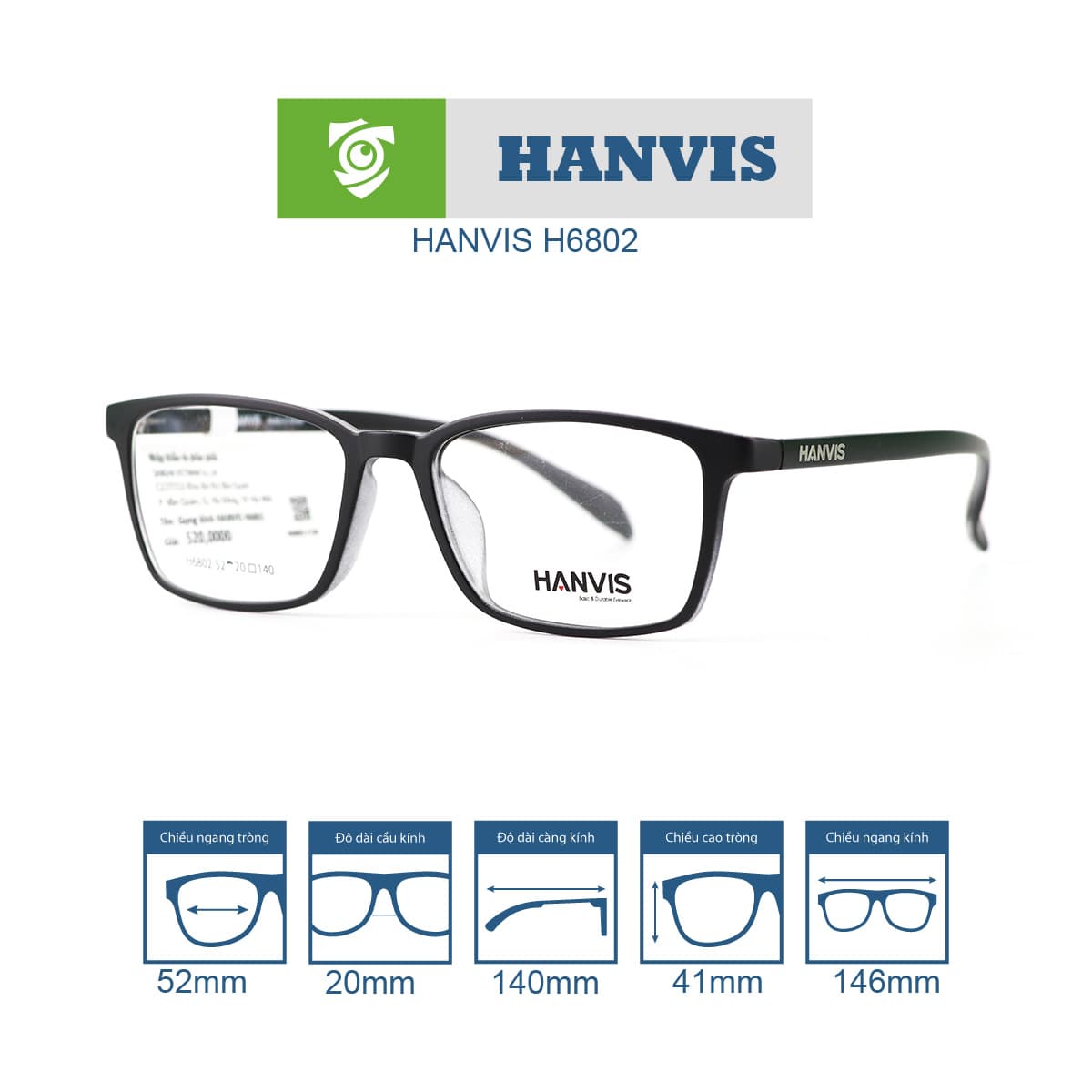 Gọng kính HANVIS H6802 - Ảnh 4
