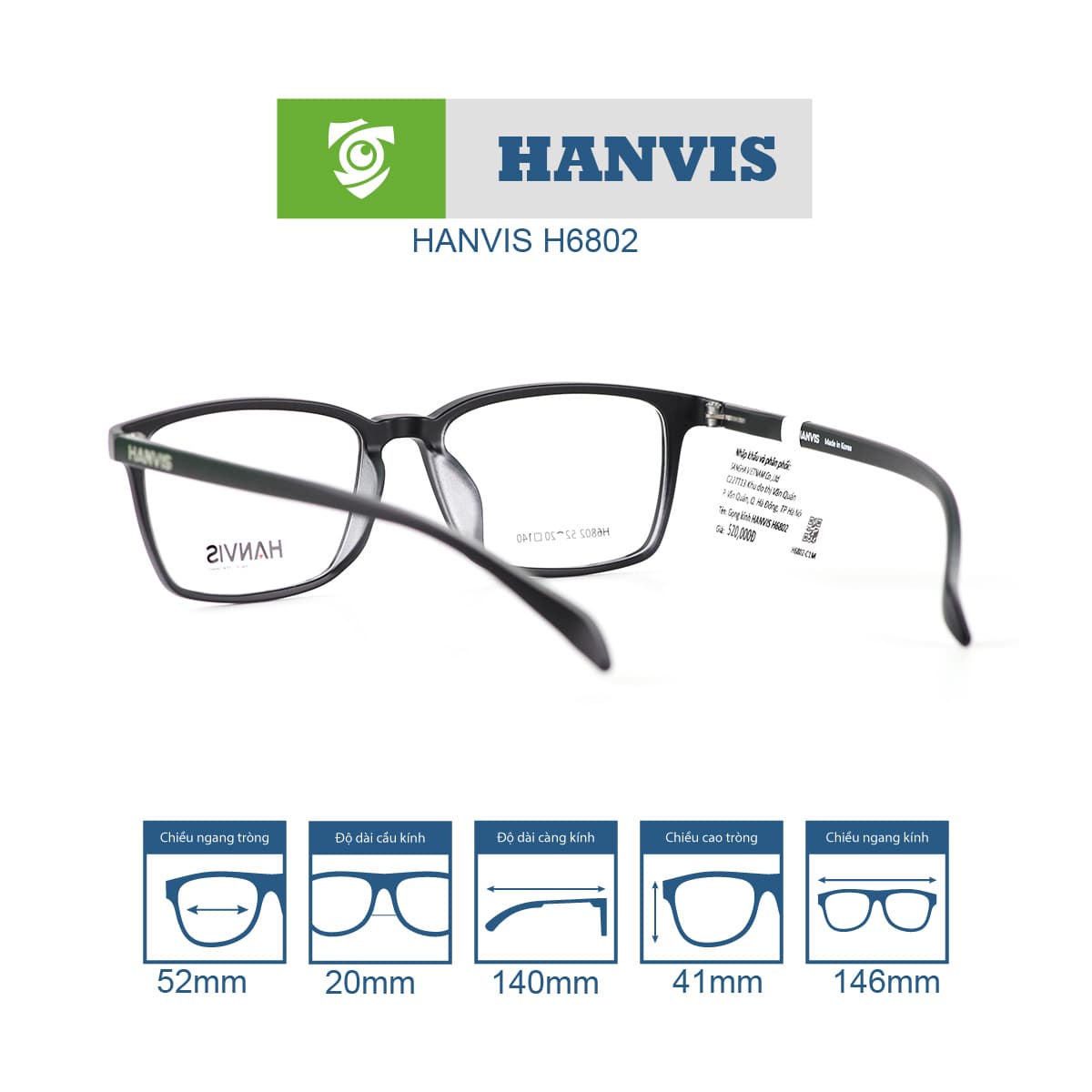 Gọng kính HANVIS H6802 - Ảnh 13